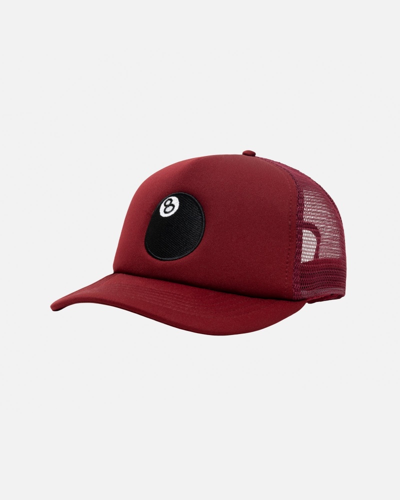 Stüssy Trucker 8 Ball Snapback Ball Cap Unisex Paprika | FR33-Z9-KS