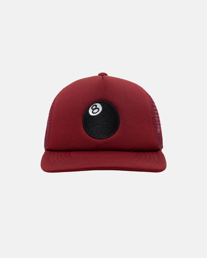 Stüssy Trucker 8 Ball Snapback Ball Cap Unisex Paprika | FR33-Z9-KS