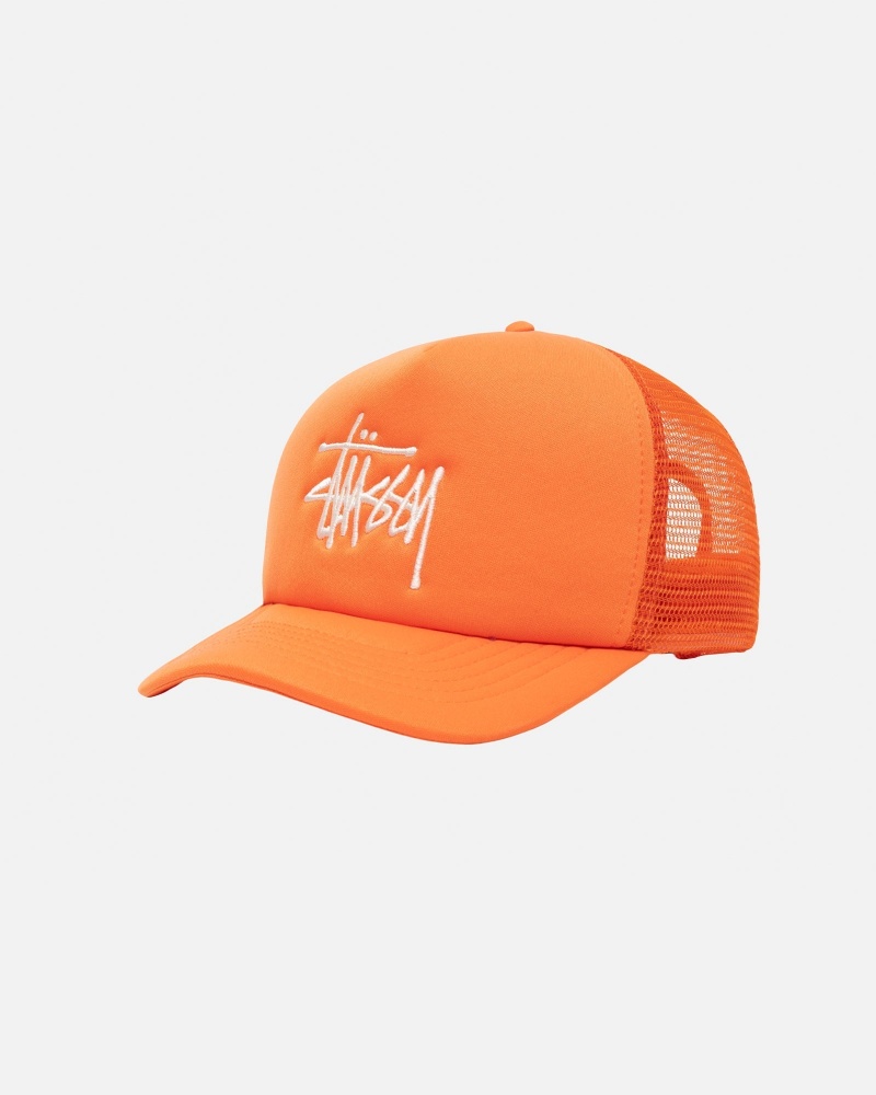 Stüssy Trucker Big Basic Snapback Ball Cap Unisex Pumpkin | VU79-B4-ZK