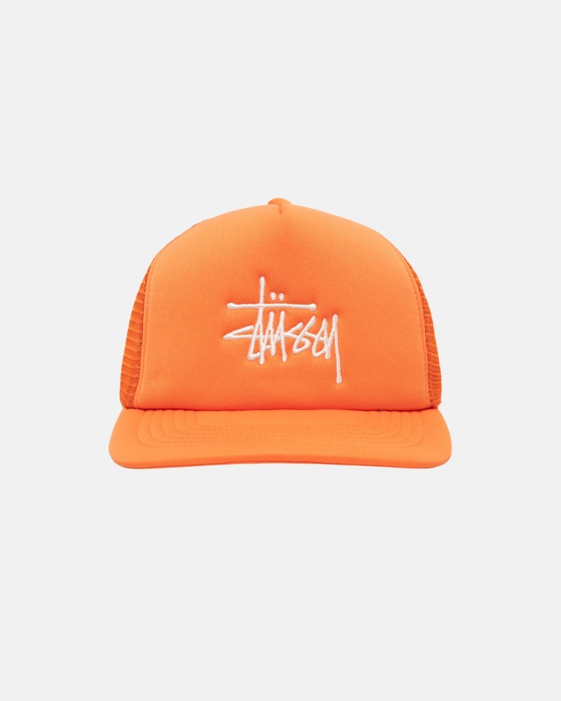 Stüssy Trucker Big Basic Snapback Ball Cap Unisex Pumpkin | VU79-B4-ZK