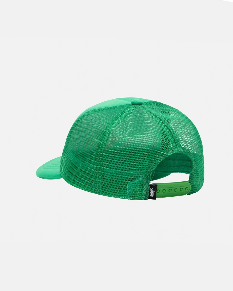 Stüssy Trucker Big Basic Snapback Ball Cap Unisex Groen | VS08-M9-AI