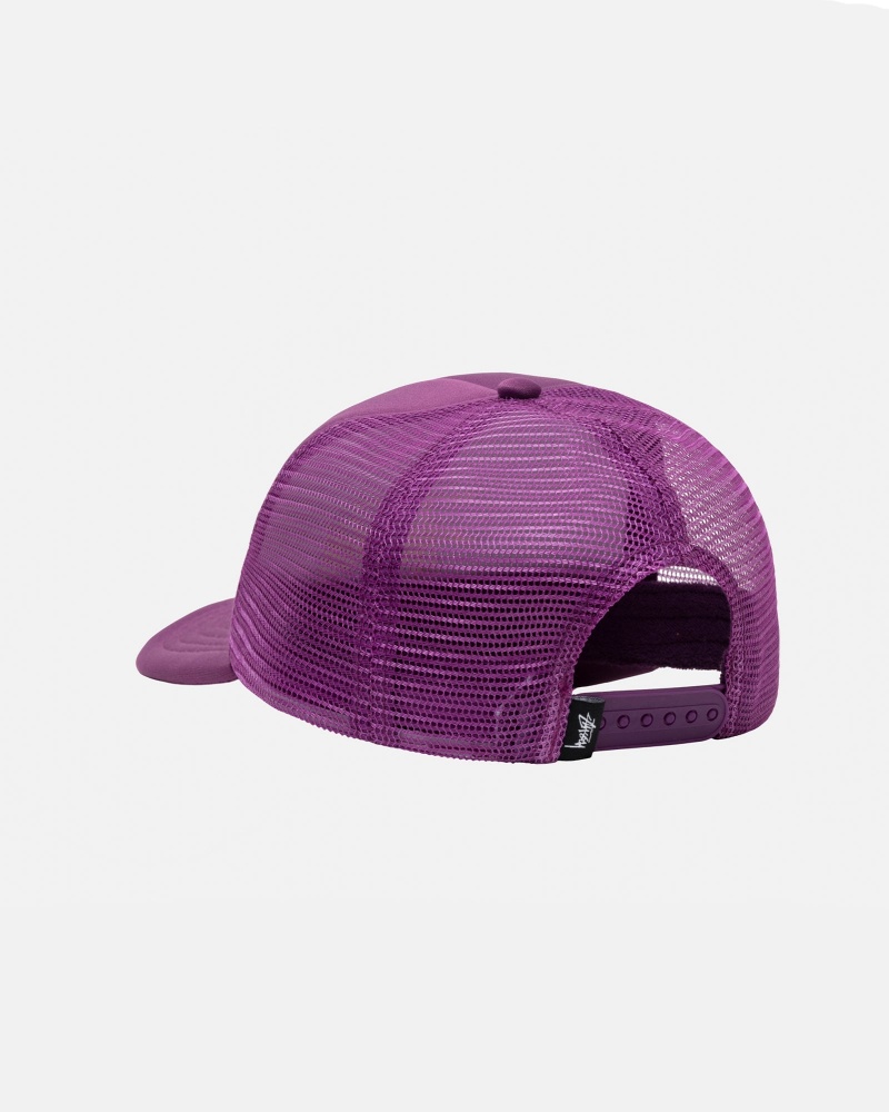 Stüssy Trucker Big Basic Snapback Ball Cap Unisex Orchid | PY09-P8-BP