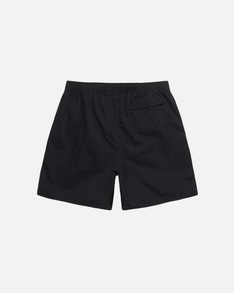 Stüssy Water Kort Stock Swim Bottom Unisex Zwart | BJ36-I6-IX