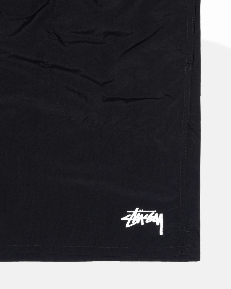 Stüssy Water Kort Stock Swim Bottom Unisex Zwart | BJ36-I6-IX