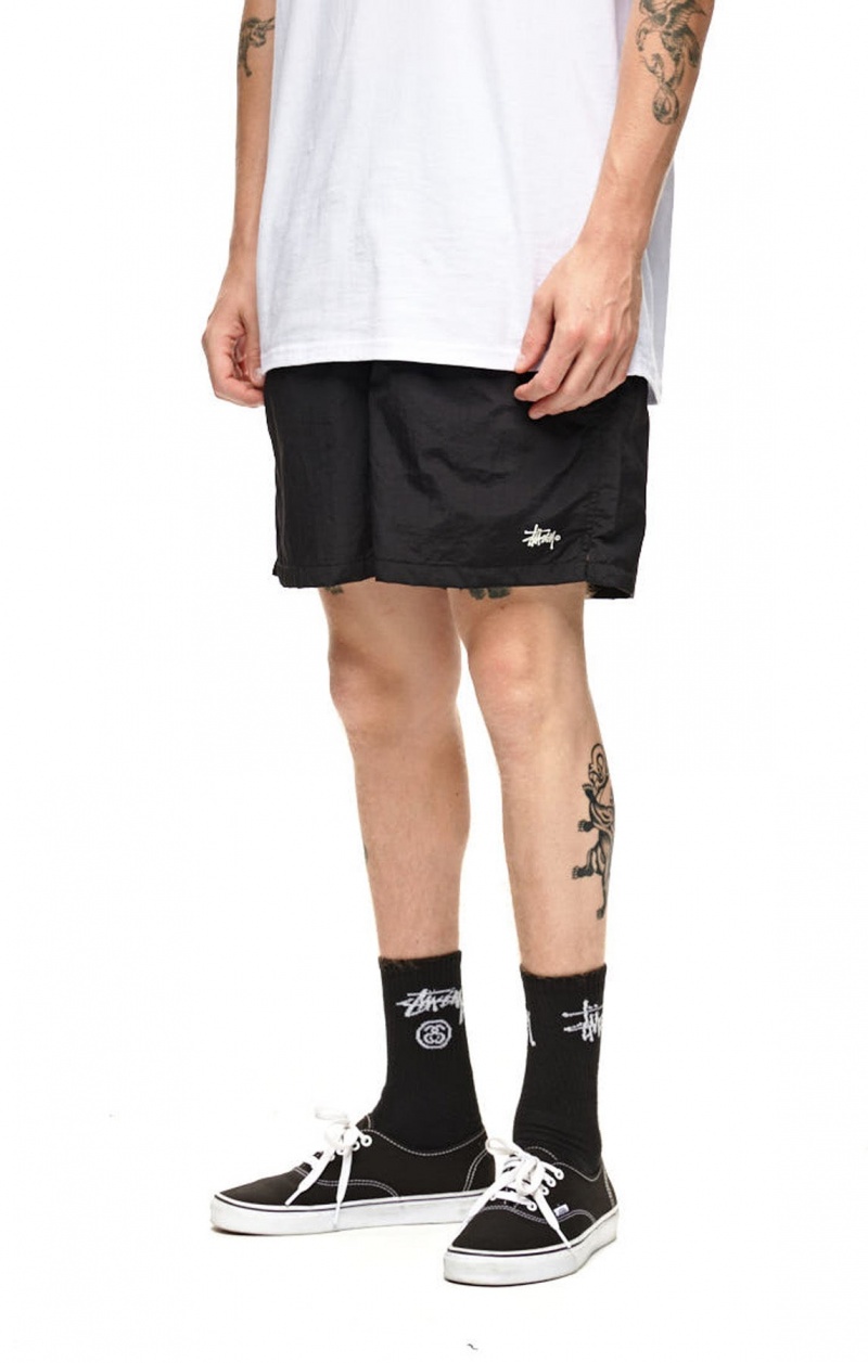 Stüssy Water Long Beachshort Korte Broek Heren Zwart | YE29-D2-LX