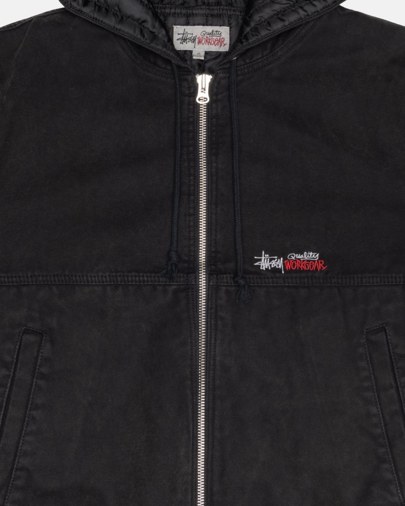 Stüssy Werk Jacket Insulated Canvas Long Sleeve Outerwear Unisex Zwart | FW38-H2-WK