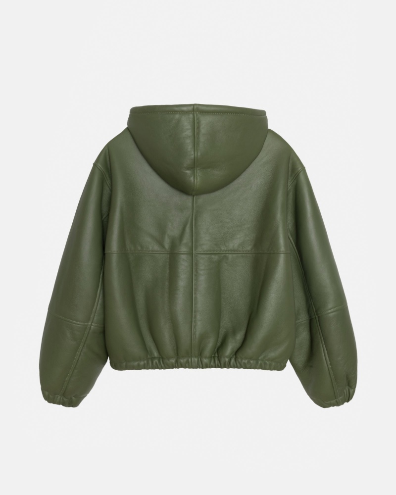 Stüssy Werk Jacket Shearling Long Sleeve Outerwear Unisex Groen | WZ43-T6-OL