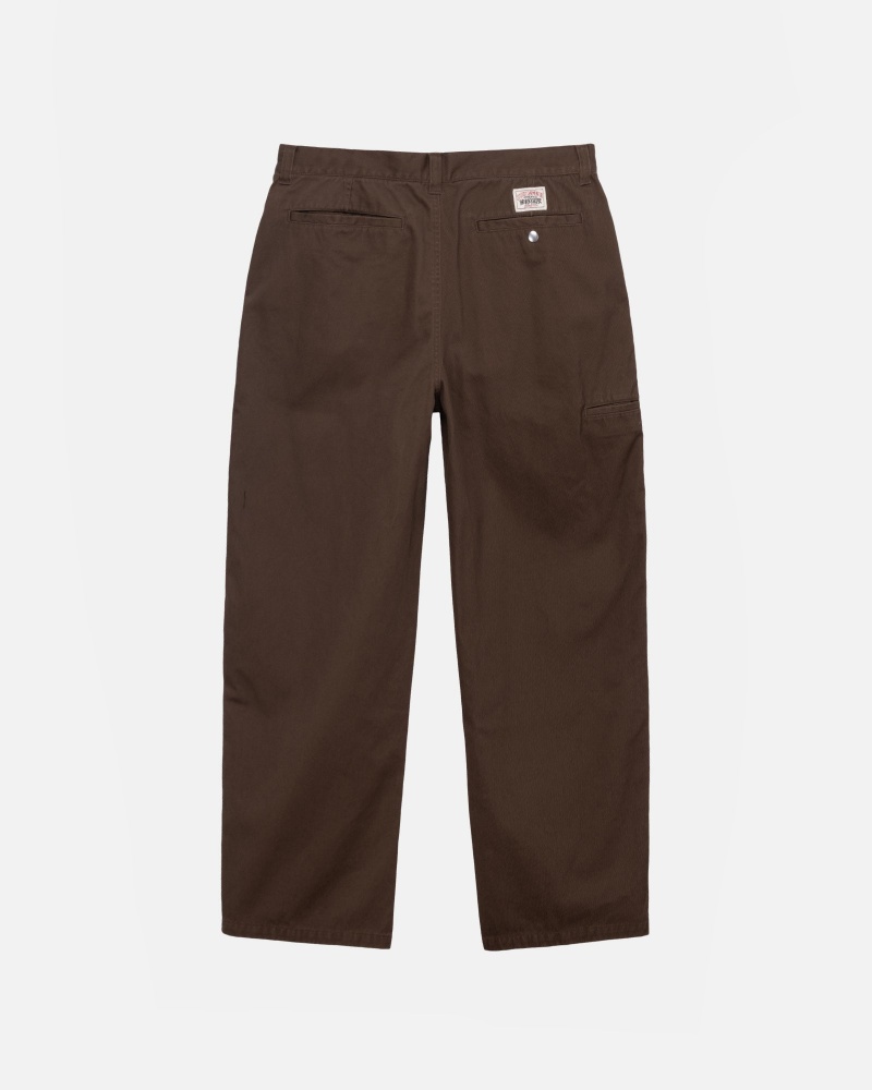 Stüssy Workgear Trouser Twill Broek Unisex Bruin | BS79-I1-AJ