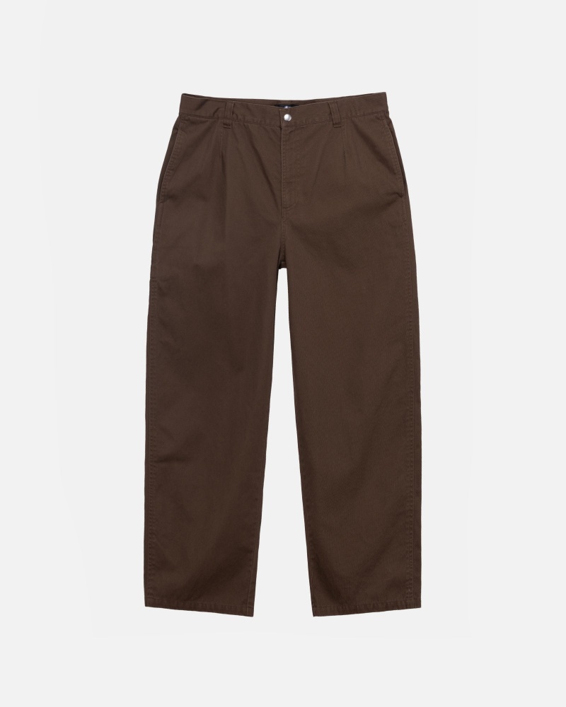 Stüssy Workgear Trouser Twill Broek Unisex Bruin | BS79-I1-AJ