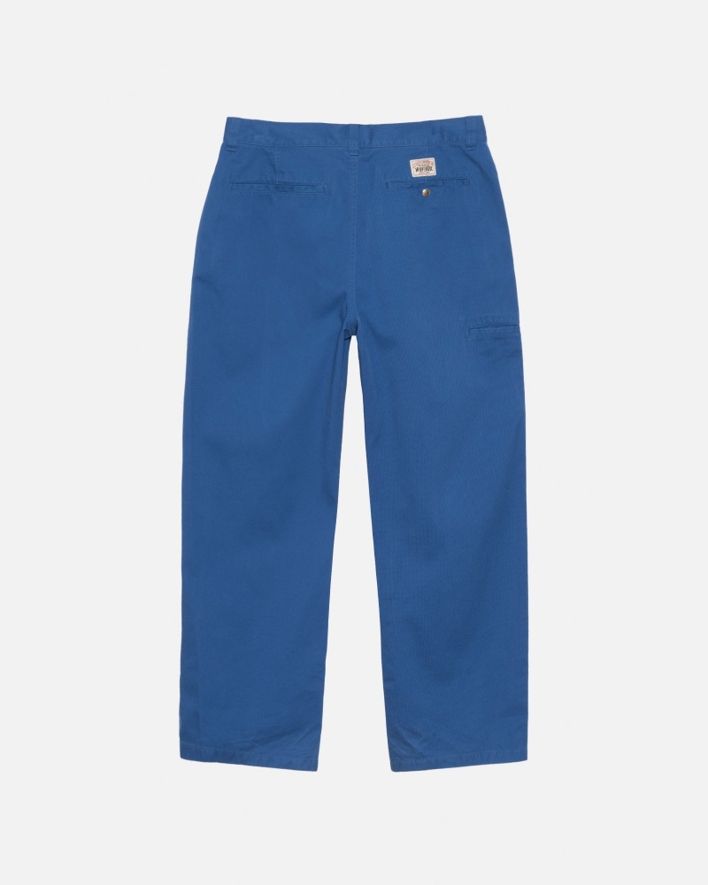 Stüssy Workgear Trouser Twill Broek Unisex Koningsblauw | UT59-W7-ID