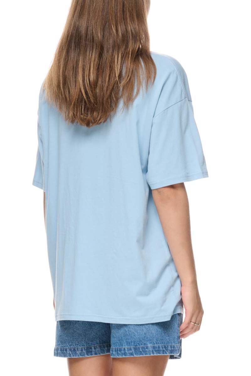 Stüssy World League Relaxed Tee Tees Dames Blauw | HJ49-I0-UB