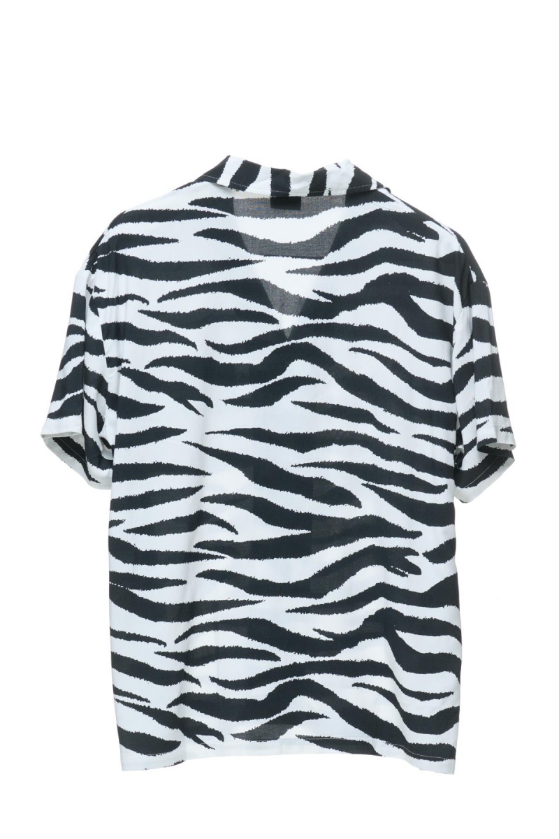 Stüssy Zebra Os Shirt Overhemd Dames White/Black | OP19-L8-FY