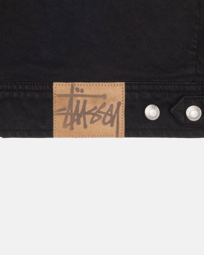 Stüssy Zip Werk Jacket Overdyed Long Sleeve Outerwear Unisex Zwart | PV77-E2-YC