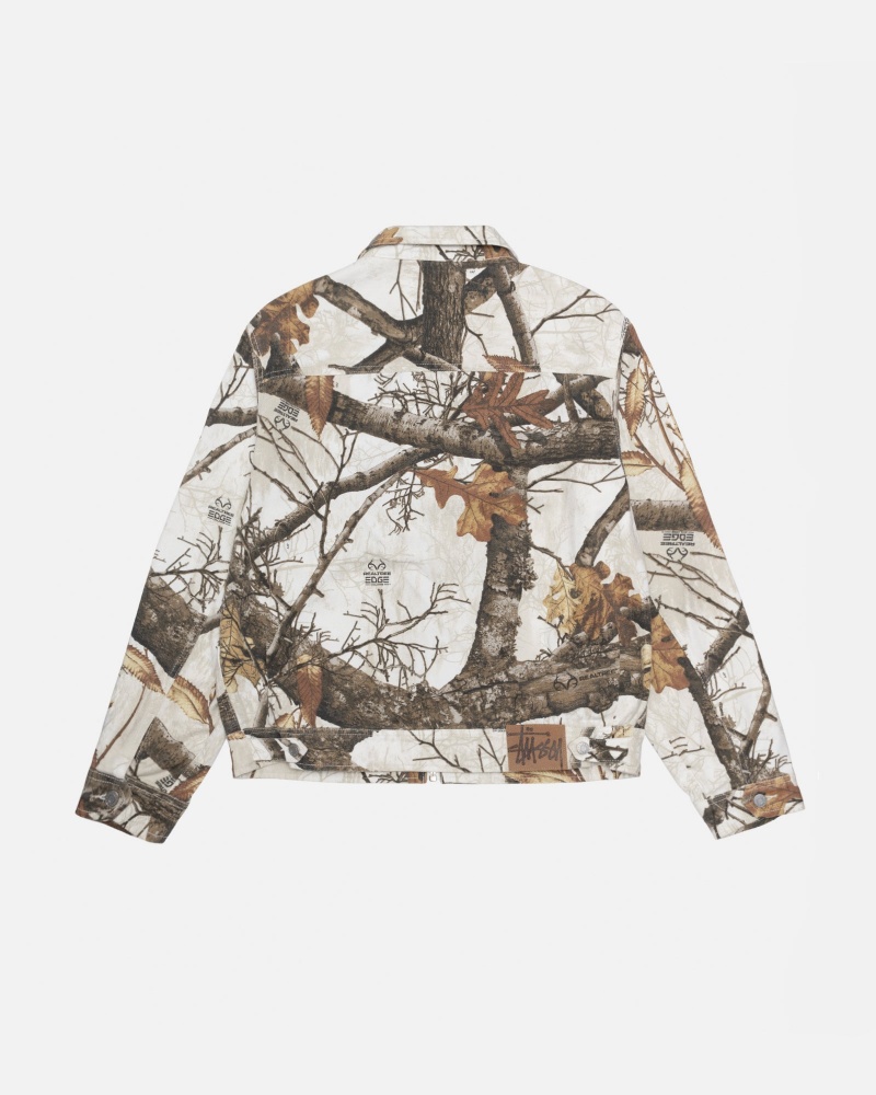 Stüssy Zip Werk Jacket Realtree Edge Long Sleeve Outerwear Unisex Snow | QS57-Y2-QR