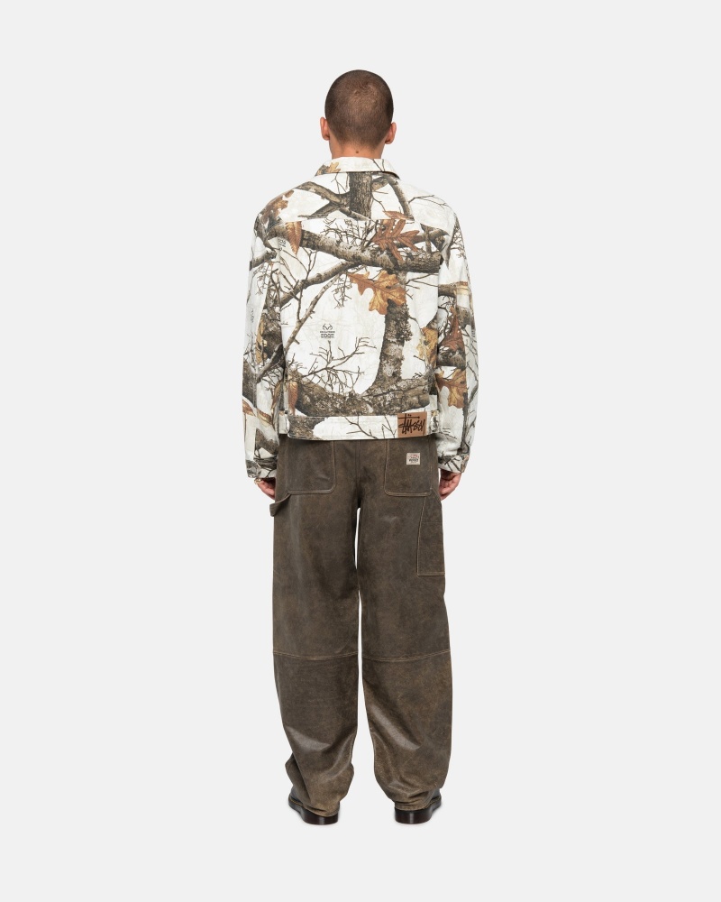 Stüssy Zip Werk Jacket Realtree Edge Long Sleeve Outerwear Unisex Snow | QS57-Y2-QR