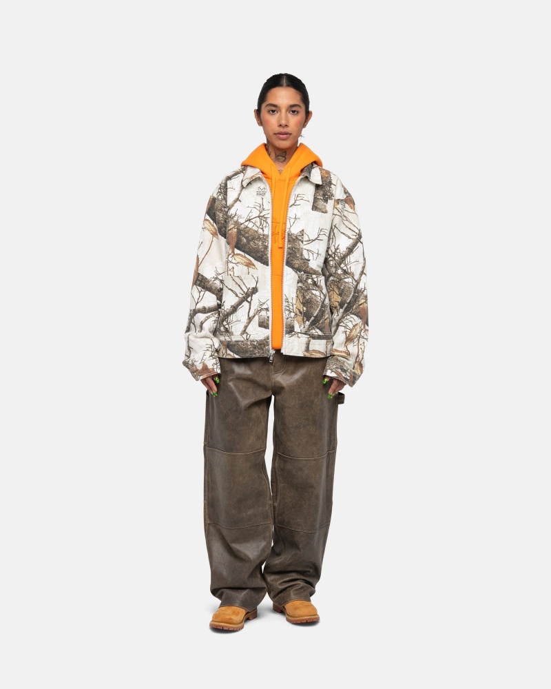 Stüssy Zip Werk Jacket Realtree Edge Long Sleeve Outerwear Unisex Snow | QS57-Y2-QR