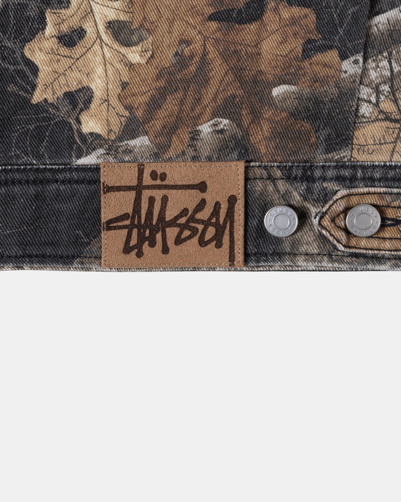 Stüssy Zip Werk Jacket Realtree Edge Long Sleeve Outerwear Unisex Zwart | OD03-R3-VX